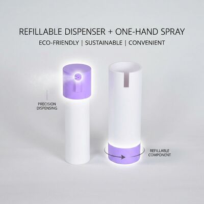 Refillable Eco-Friendly 50ml Airless Pump Bottle Sustainable PCR Material for Green Skincare Packaging