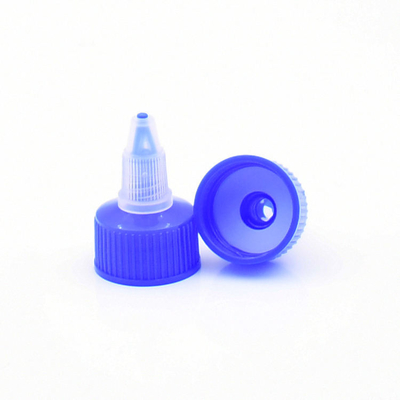 ฝาจ่ายของเหลวพลาสติก 24/410 สีฟ้าบิดเปิดปิด