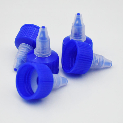ฝาจ่ายของเหลวพลาสติก 24/410 สีฟ้าบิดเปิดปิด