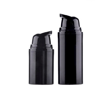 ขวดปั๊มสุญญากาศ PP สีดำเปล่า 15ml 30ml 50ml สำหรับโลชั่น