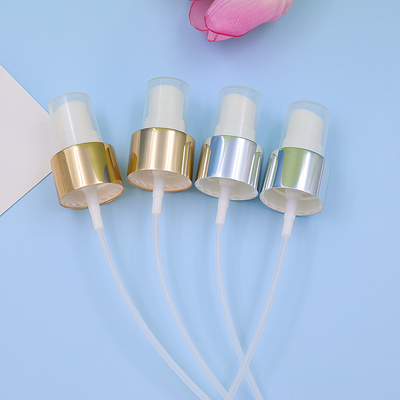 24 / 410 ทอง / ขาว แสงสว่าง อลูมิเนียม Fine Mist Sprayer ปั๊ม 0.12cc Output
