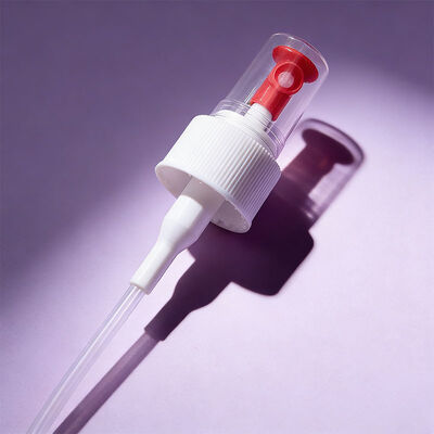 ปั๊มสเปรย์ละอองละเอียดแบบไม่หก 24 มม. 28 มม. 1cc พลาสติก พร้อมโลโก้ที่กำหนดเองและฝาเกลียวสำหรับขวด