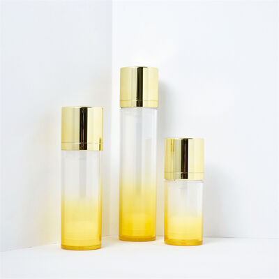 เครื่องสําอางหรู AS กระป๋องปั๊มไม่มีอากาศ 15ml 30ml 50ml กระป๋องซีรั่มไม่มีอากาศสีขาวสองผนัง