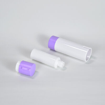 ขวดโลชั่นไร้อากาศทรงกลม ขนาด 15ml 30ml 50ml สีชมพูม่วงสั่งทำพิเศษสำหรับบรรจุภัณฑ์สกินแคร์