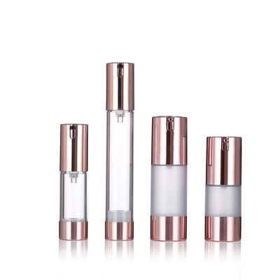 ขวดปั๊มสุญญากาศ Rose Gold สุดหรู 15-20 มล. ขวดเซรั่มสุญญากาศขวดกลม