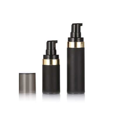 คุณภาพดีที่สุด กระป๋องสีดําไม่มีอากาศ 15ml 30ml 50ml กระป๋องเครื่องสําอางพลาสติกไม่มีอากาศ