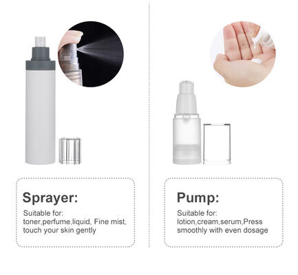 คุณภาพดีที่สุด กระป๋องสีดําไม่มีอากาศ 15ml 30ml 50ml กระป๋องเครื่องสําอางพลาสติกไม่มีอากาศ