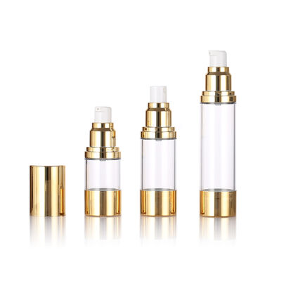 แนะนํา 15ml 30ml 50ml กระป๋องปั๊ม Slim Airless สําหรับการบํารุงผิวหนัง แพคเกจกับ Screen Printing Lotion & Serum
