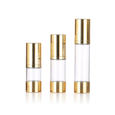 แนะนํา 15ml 30ml 50ml กระป๋องปั๊ม Slim Airless สําหรับการบํารุงผิวหนัง แพคเกจกับ Screen Printing Lotion & Serum