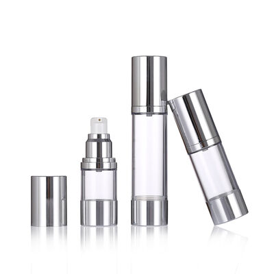 แนะนํา 15ml 30ml 50ml กระป๋องปั๊ม Slim Airless สําหรับการบํารุงผิวหนัง แพคเกจกับ Screen Printing Lotion & Serum