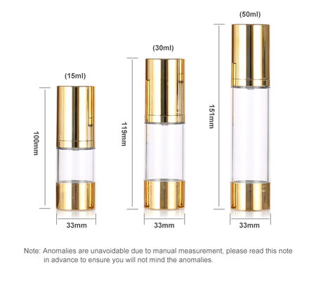 แนะนํา 15ml 30ml 50ml กระป๋องปั๊ม Slim Airless สําหรับการบํารุงผิวหนัง แพคเกจกับ Screen Printing Lotion & Serum