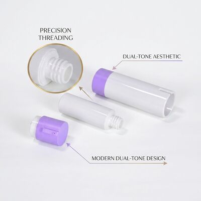 Leak-Proof Travel 50ml Airless Pump Bottle Portable Skincare Dispenser with Locking Cap for Serum Lotion