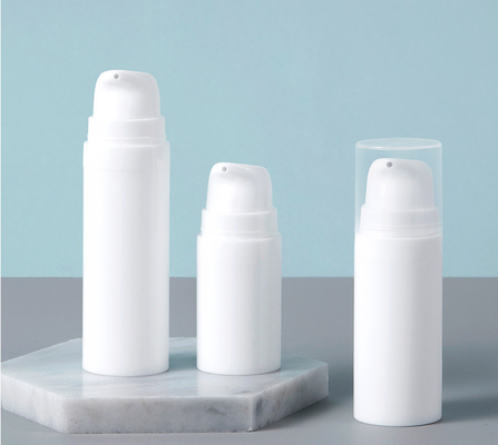 ขวดปั๊มสุญญากาศสีขาวเปล่า, บรรจุภัณฑ์เครื่องสำอาง 15ml 30ml 50ml