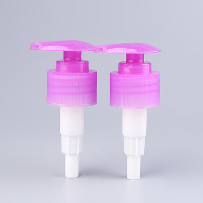 แชมพู 1.8cc ปั๊มโลชั่นสีชมพูเคลือบ UV สกรูขึ้นลงล็อค