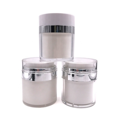 ขวดครีมปั๊มสุญญากาศ 1oz 4oz, ขวดเครื่องสำอางอะคริลิคสำหรับบรรจุภัณฑ์บำรุงผิว