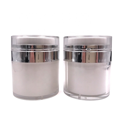 ขวดครีมปั๊มสุญญากาศ 1oz 4oz, ขวดเครื่องสำอางอะคริลิคสำหรับบรรจุภัณฑ์บำรุงผิว
