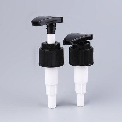 Ribbed Screw Lotion Pump สีดำ 24/410 4cc Dosage PP วัสดุพลาสติก