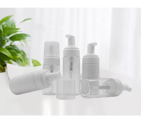 ขวดพลาสติกเครื่องสำอางขนาด 43 มม. ขวดปั๊มโฟมสบู่เหลว 100ml 150ml
