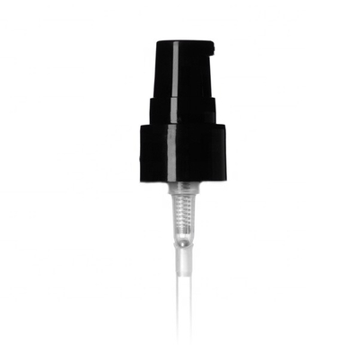 ปั๊มบำบัดพลาสติกสีดำเรียบด้านบน 20-410 OEM ODM สำหรับขวดกลม 1oz