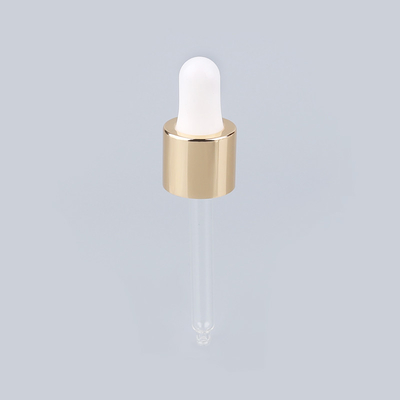 โกลด์ซิลเวอร์ขวดเครื่องสำอาง Dropper Tops สำหรับน้ำมันหอมระเหย 18/410 20/410