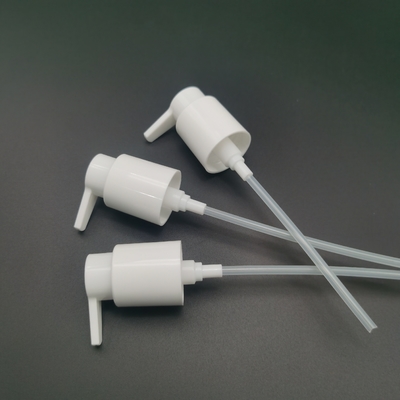 Plastic PP 24 410 Lotion Pump สีขาว 24mm สำหรับบรรจุภัณฑ์เครื่องสำอาง