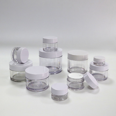 ขวดเครื่องสำอางพลาสติกเกรดอาหาร 2Oz 4Oz PETG Cream Jar พร้อมสกรูพลาสติก